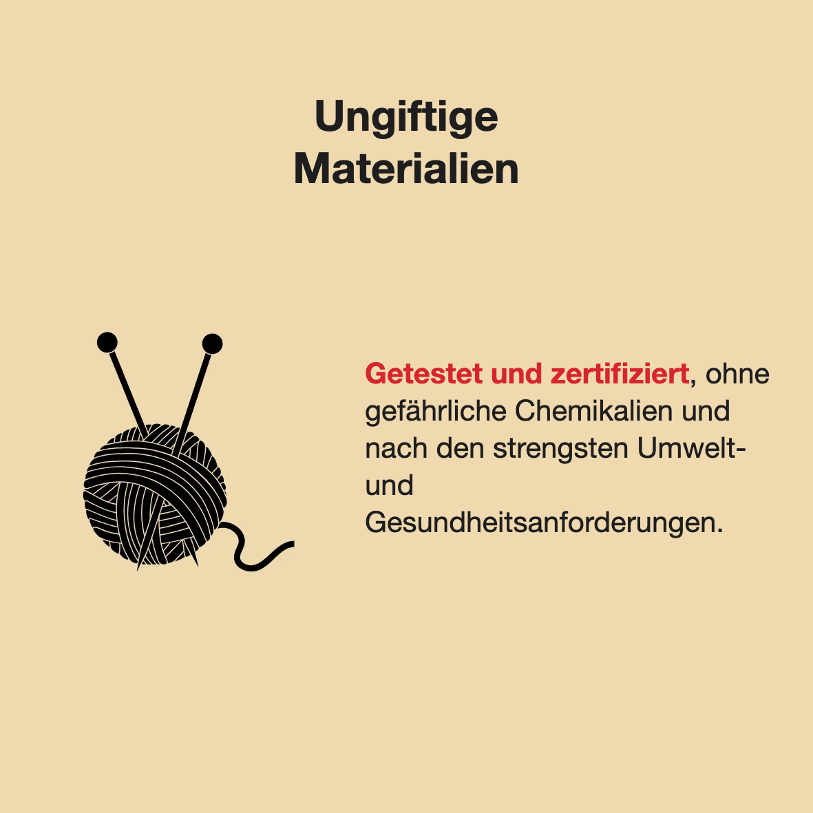 Ungiftige Materialien