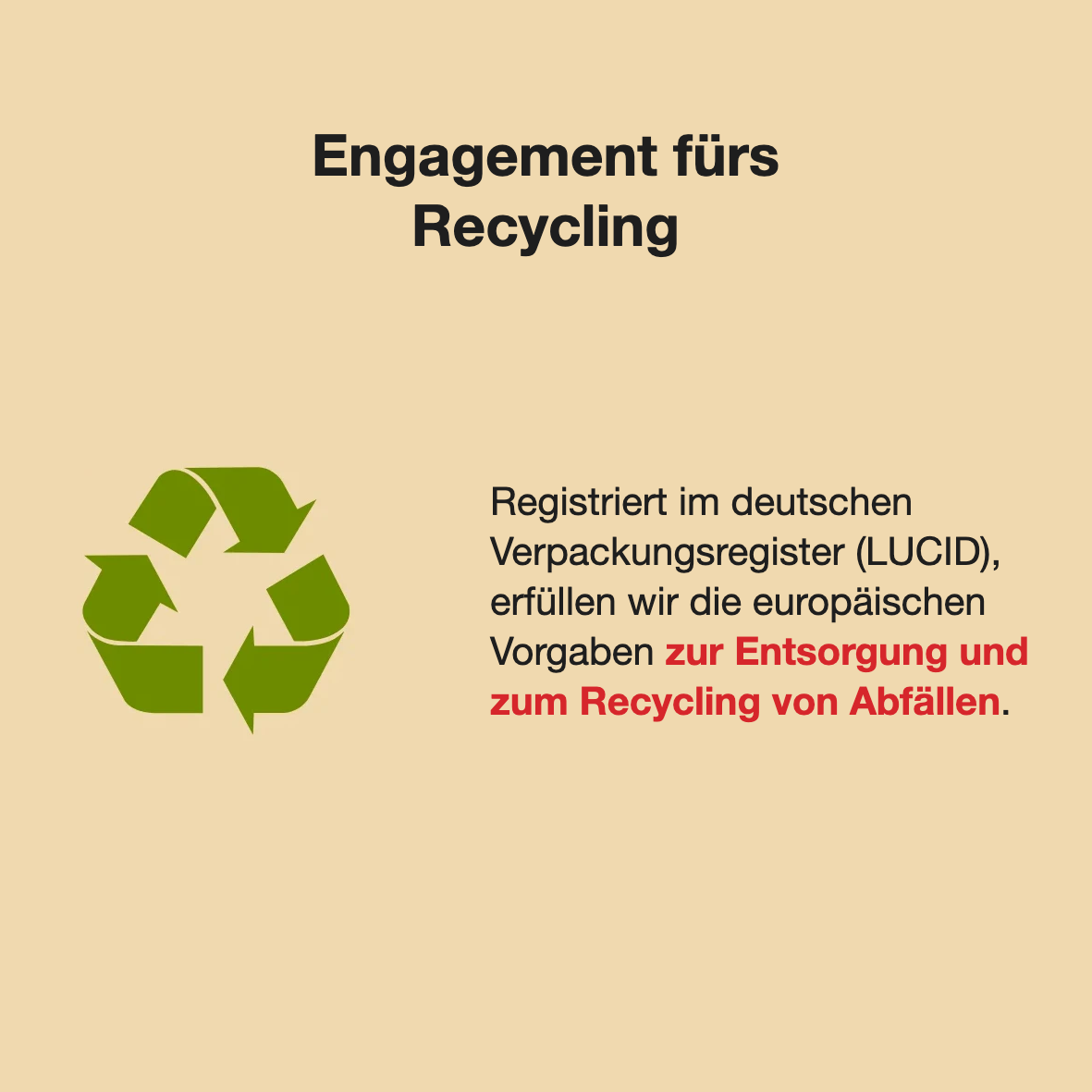 Engagement fürs Recycling